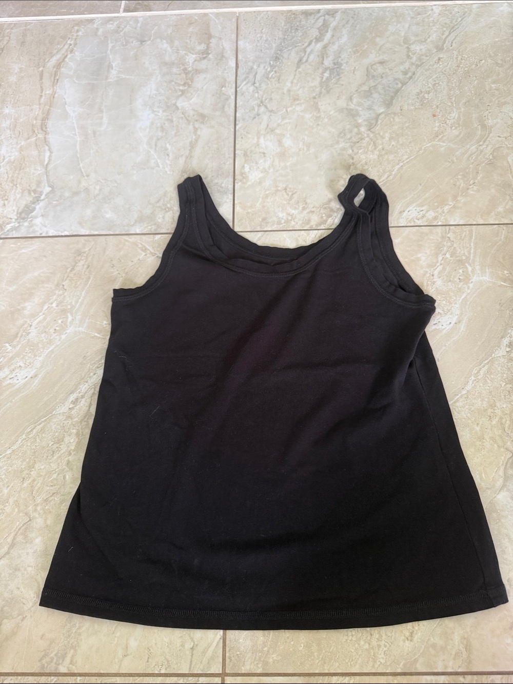 Eileen Fisher Black Scoop Neck Tank